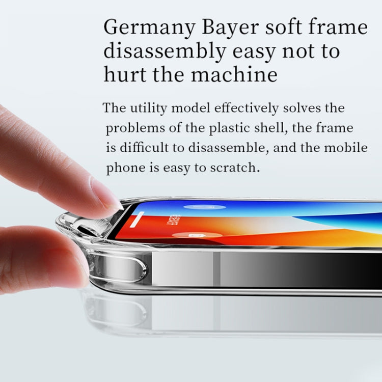 For iPhone 16 Plus SULADA TPU Frame Tempered Glass Transparent Phone Case(Black) by SULADA