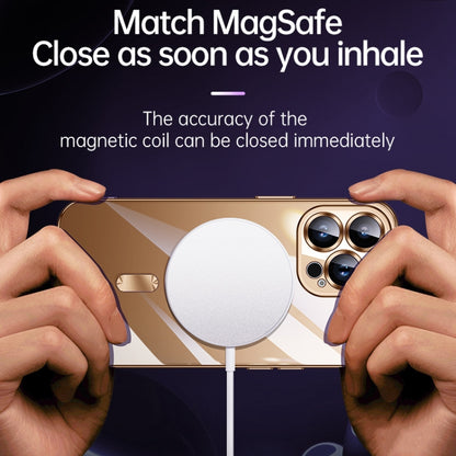 For iPhone 16 Pro Max SULADA MagSafe Plating TPU Shockproof Phone Soft Case(Silver) by SULADA