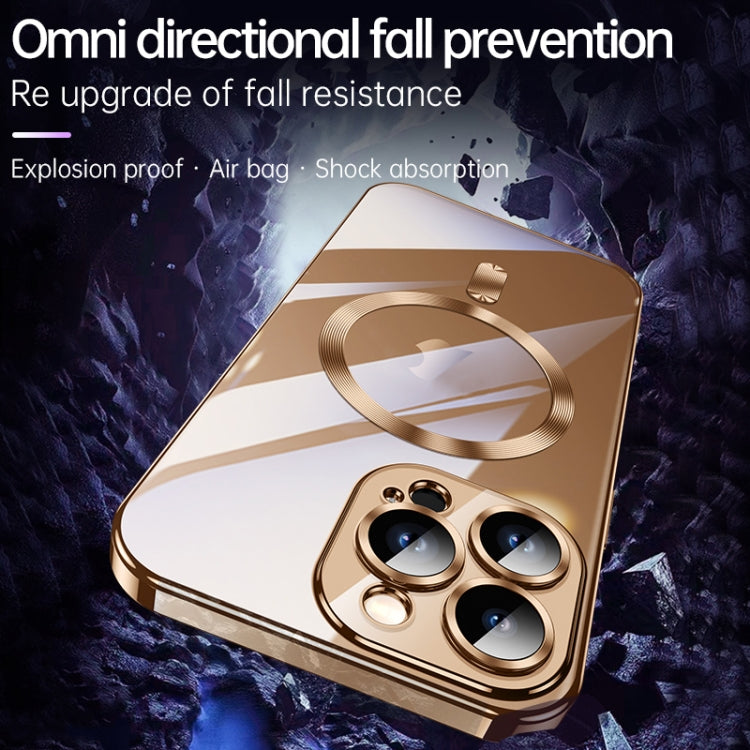 For iPhone 16 Pro SULADA MagSafe Plating TPU Shockproof Phone Soft Case(Gold) by SULADA
