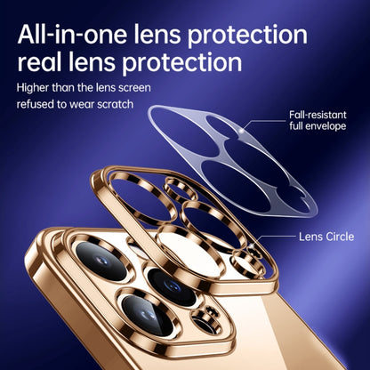 For iPhone 16 Pro Max SULADA Shine Through Series Plating TPU Transparent Phone Case(Space Black) by SULADA