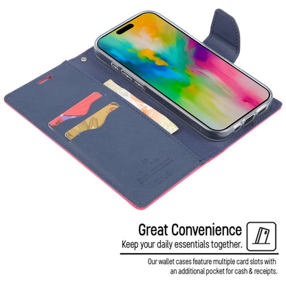 For iPhone 16 Plus GOOSPERY FANCY DIARY Cross Texture Leather Phone Case(Black) by GOOSPERY