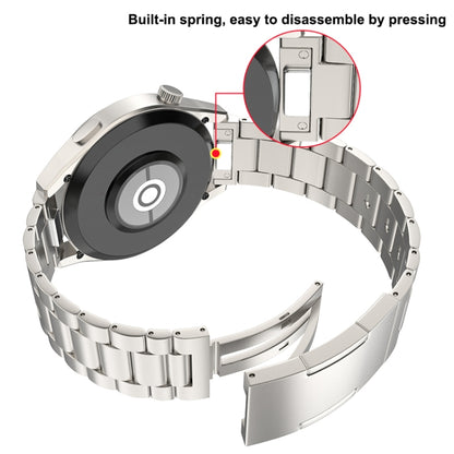 For Huawei Watch GT 5 / GT 4 46mm Button Style Three Beads Titanium Steel Quick Release Watch Band(Titanium Color) by bashfashion