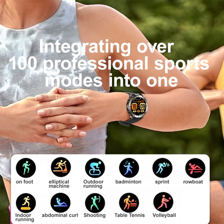 HT30 1.7 inch IP68 Waterproof Camouflage Silicone Band Smart Watch, Support Flashlight / Banknote Detector Light / Compass(Army Green) by bashfashion