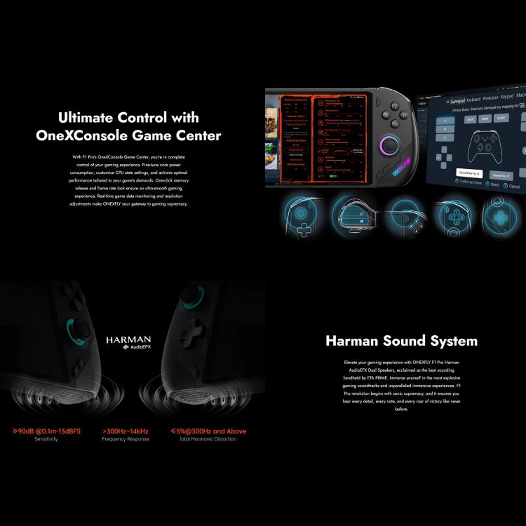 ONE-NETBOOK OneXPlayer F1 Pro 7 inch Handheld Game Console, 32GB+2TB, Windows 11 AMD Ryzen AI 9 HX 370 CPU(EU Plug) by ONE-NETBOOK