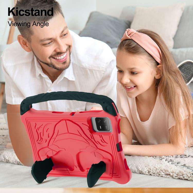 For Samsung Galaxy Tab S9 Boxing Series Kickstand EVA Shockproof Tablet Case with Shoulder Strap(Red Black) by bashfashion