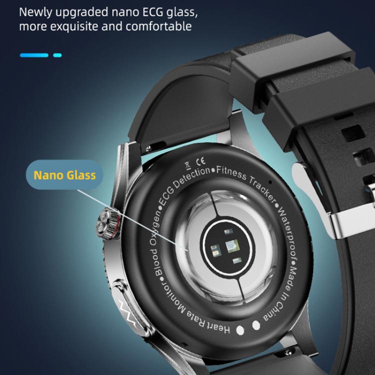 H9 1.43 inch Silicone Strap ECG Smart Watch Supports Bluetooth Calls/Smart Voice Assistant(Black) by bashfashion