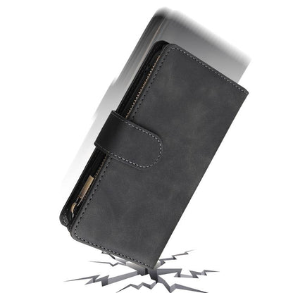 For iPhone 16e Multifunctional Multi-Card Wallet Phone Leather Case(Black) by bashfashion