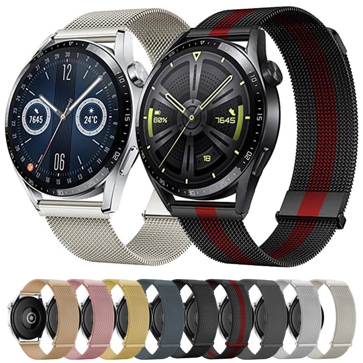 Kalebol 20mm Universal Loop Double Magnetic Buckle Milanese Strap(Gold) by Kalebol