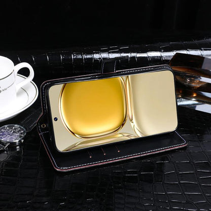 For Sharp Aquos wish4 idewei Crocodile Texture Leather Phone Case(Black) by idewei