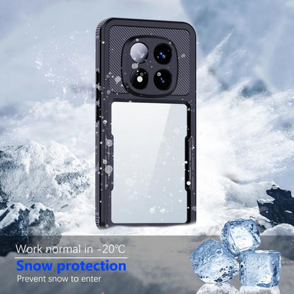 For Redmi Note 14 Pro 5G RedPepper Mars Series IP68 Waterproof Phone Case(Black) by RedPepper