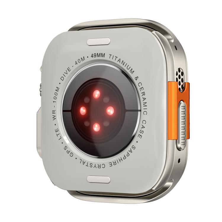 For Apple Watch Ultra 3 / 2 / 1 49mm Full Coverage Metal Watch Case(Titanium Color) by bashfashion