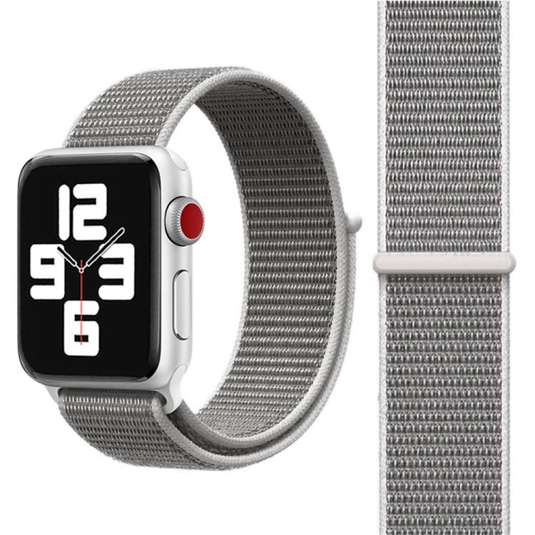 For Apple Watch 42mm / 41mm / 40mm / 38mm xDfind Nylon Loop Hook and Loop Fastener Watch Band(Seashell) by xDfind