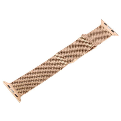 For Apple Watch 42mm / 41mm / 40mm / 38mm Double-section Magnetic Milanese Titanium Watch Band(Rose Gold) by bashfashion