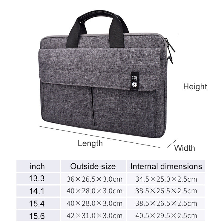 ST08 Handheld Briefcase Carrying Storage Bag without Shoulder Strap for 13.3 inch Laptop(Black) by bashfashion