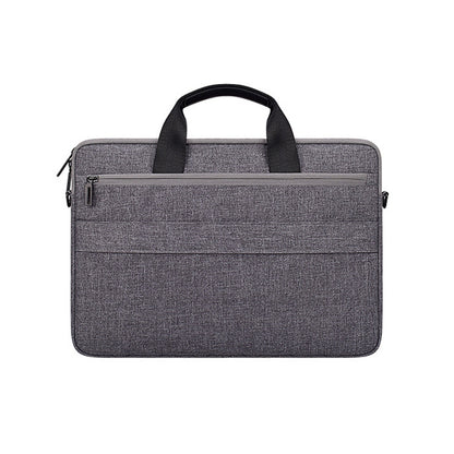 ST08 Handheld Briefcase Carrying Storage Bag with Shoulder Strap for 14.1 inch Laptop(Grey) by bashfashion
