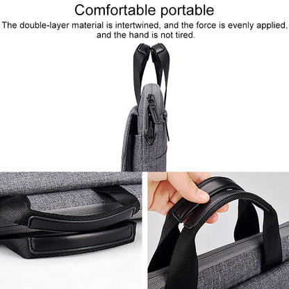 ST08 Handheld Briefcase Carrying Storage Bag with Shoulder Strap for 15.4 inch Laptop(Grey) by bashfashion
