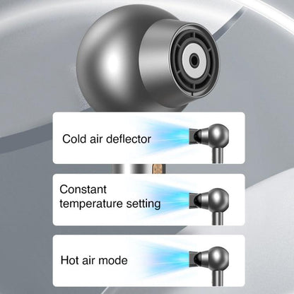 WG-F01 LED Digital Display Smart Frequency Conversion Negative Ion High Speed Hair Dryer, US Plug(Gray) by bashfashion