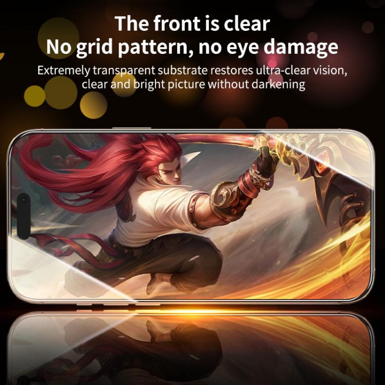 For iPhone 13 Pro Max / 14 Plus Easy Install Box Dust-Free Privacy Tempered Glass Film by bashfashion