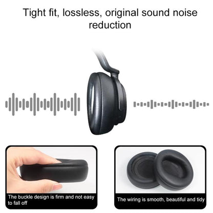 1 Pair Protein Leather Replacement Earpads For Microsoft Surface(Grey) by bashfashion