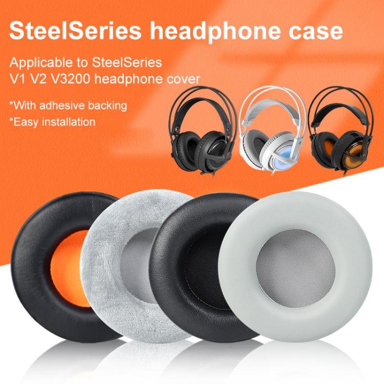 2pcs Self-adhesive Earpads For SteelSeries Siberia V1 / V2 / V3, Material:Football Net(Black) by bashfashion