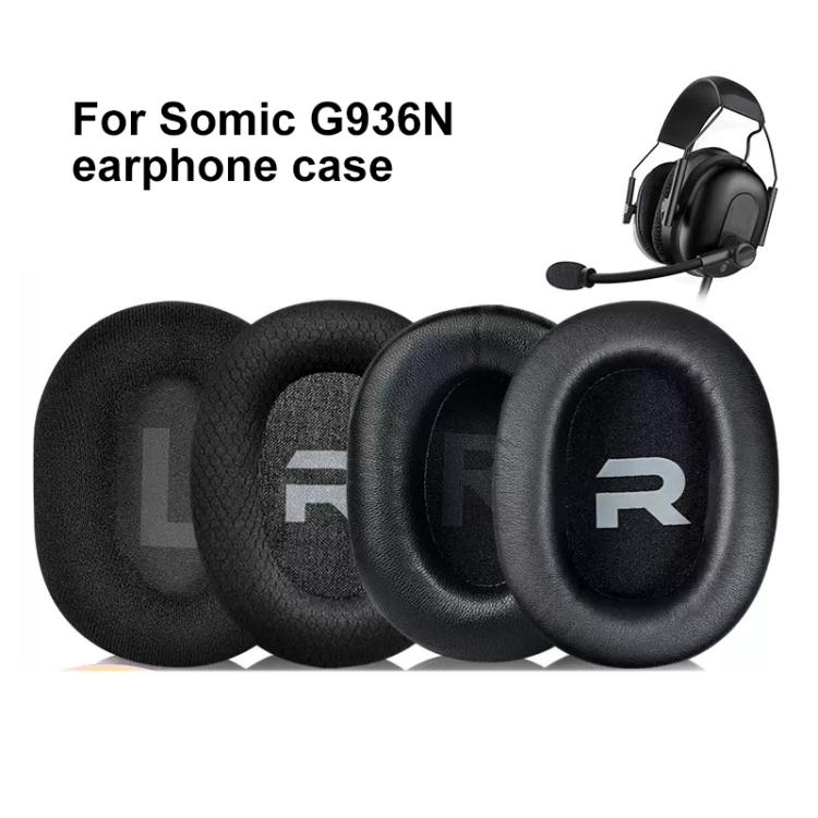 1 Pair Printing Insert Earpads For Somic G936N / G936, Material:Protein Leather(Black) by bashfashion