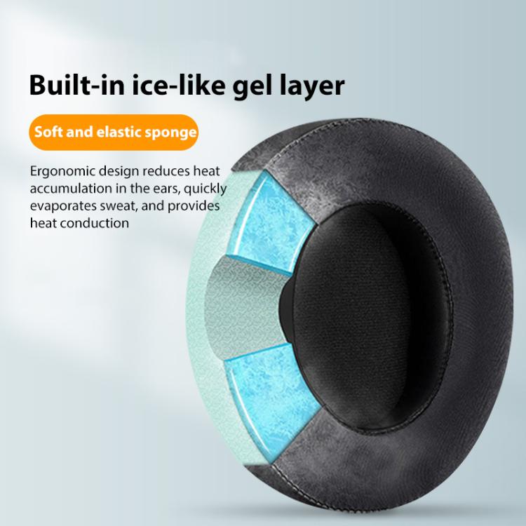 1 Pair Ice Feeling Gel Replacement Earpads For Beats Studio3 / 2(Titanium) by bashfashion