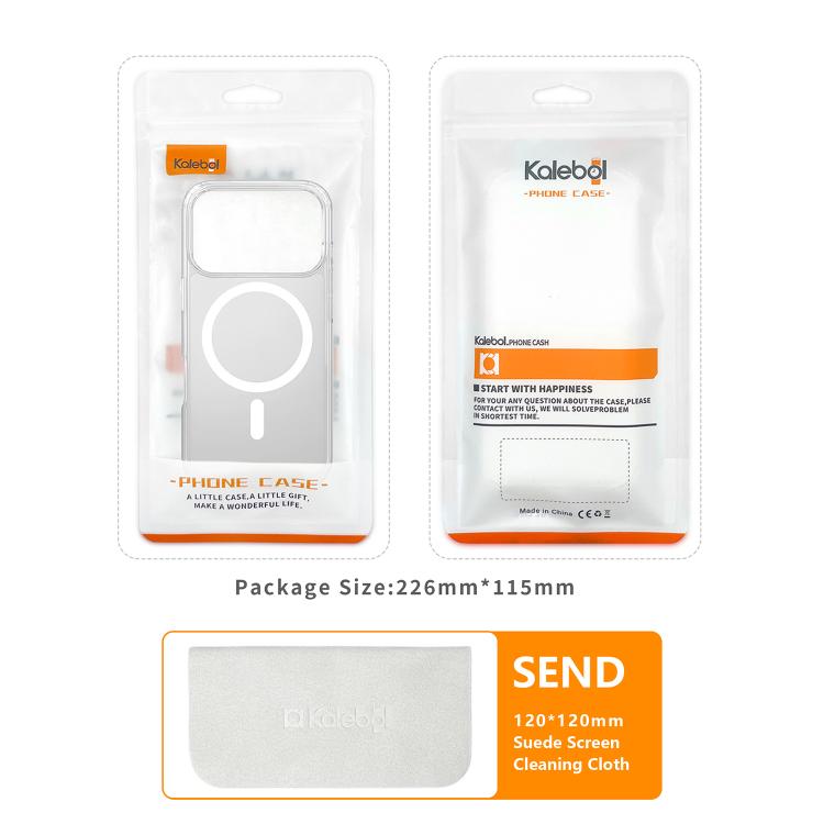 For iPhone 16 Pro Max Kalebol Metal Lens Frame MagSafe Frosted PC Phone Case(Frosted White) by Kalebol