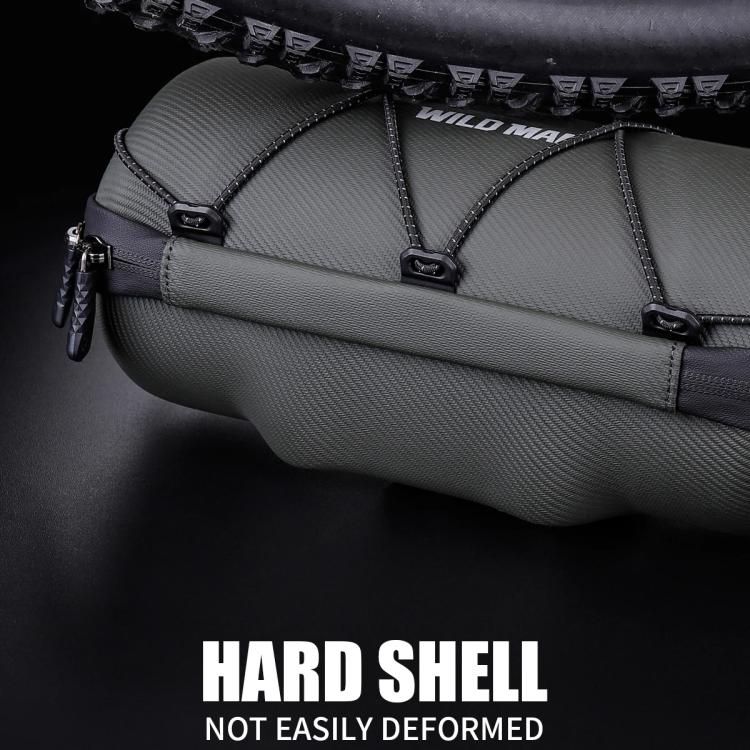 WILD MAN GD7X Mountain Bicycle EVA Hard Shell Handlebar Bag Quick Release Bracket(Army Green) by WILD MAN