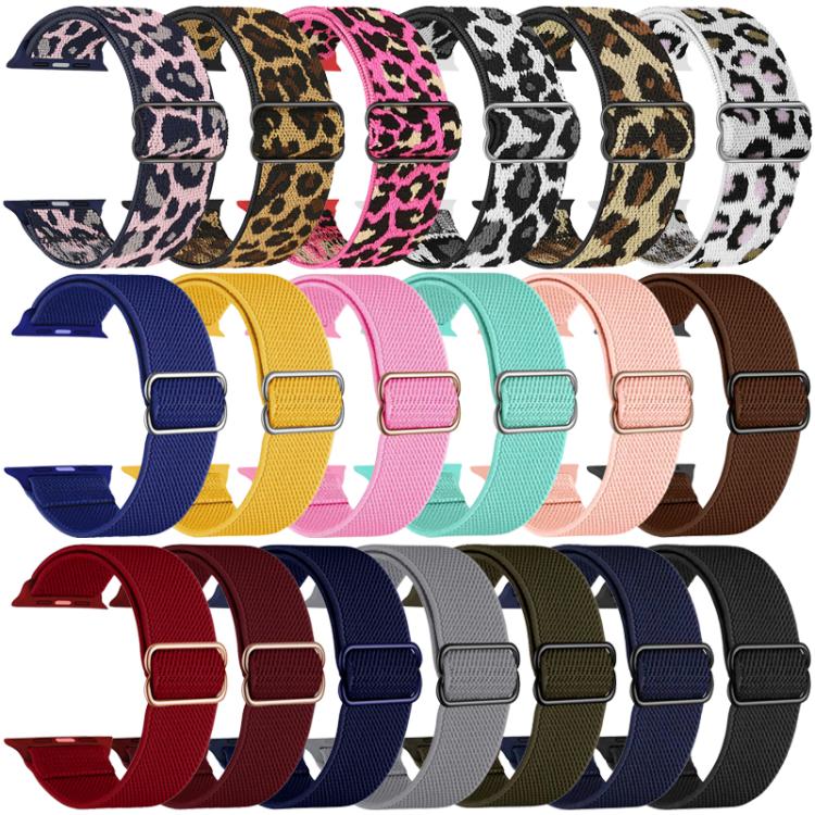 For Apple Watch 38 / 40 / 41 / S10 42mm xDfind Adjustable Slide Buckle Elastic Nylon Watch Band(Black) by xDfind