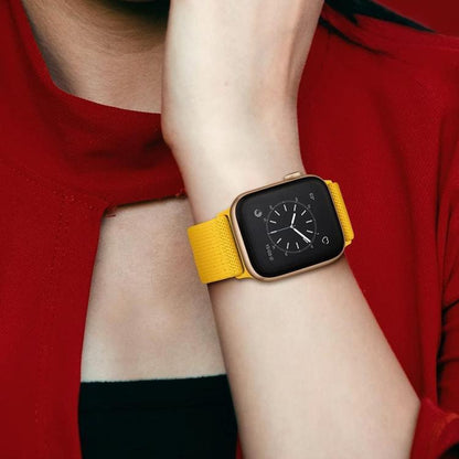 For Apple Watch 38 / 40 / 41 / S10 42mm xDfind Adjustable Slide Buckle Elastic Nylon Watch Band(Blue Leopard) by xDfind