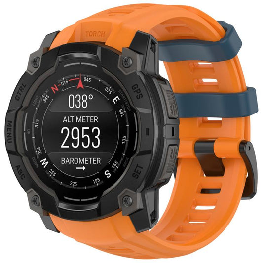 For Garmin Instinct 3 AMOLED 50mm / Solar 50mm xDfind Quick-release Silicone Watch Band(Orange + Blue) by xDfind