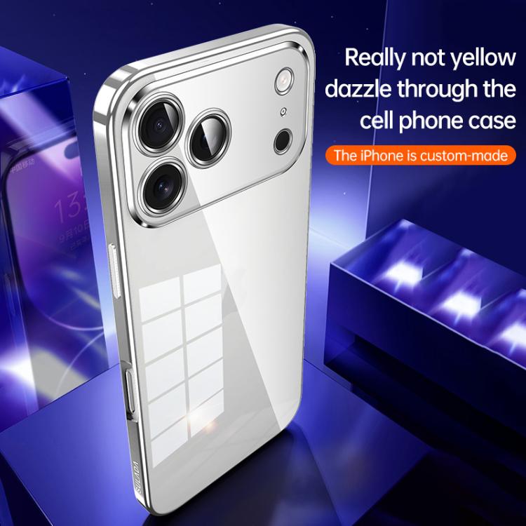 For iPhone 17 Pro SULADA Shine Through Series Plating TPU Transparent Phone Case(Silver) by SULADA