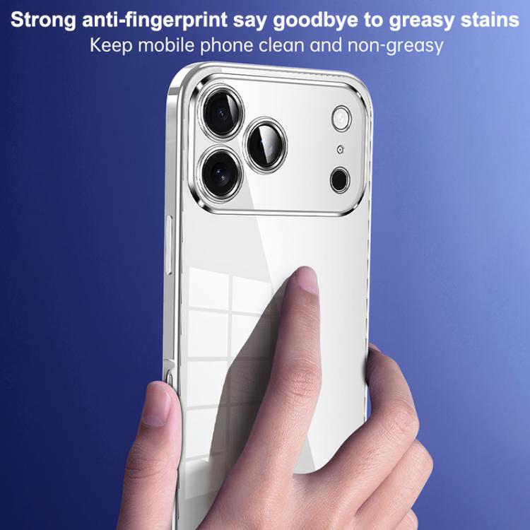 For iPhone Air SULADA Shine Through Series Plating TPU Transparent Phone Case(Space Black) by SULADA