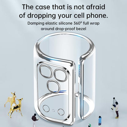 For iPhone 17 SULADA Shine Through Series Plating TPU Transparent Phone Case(Space Black) by SULADA