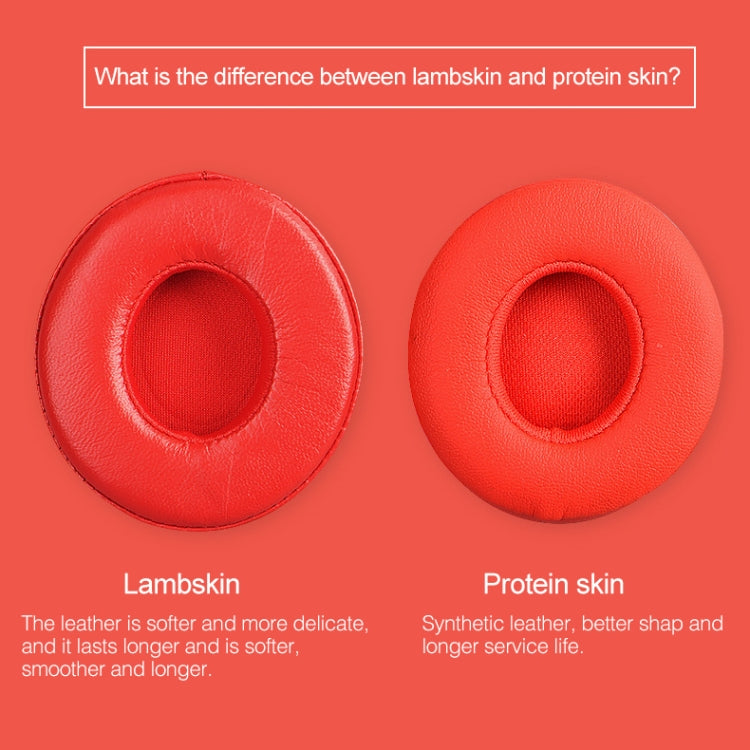 1 Pair Leather Headphone Protective Case for Beats Solo2.0 / Solo3.0, Wired Version (Red) by bashfashion