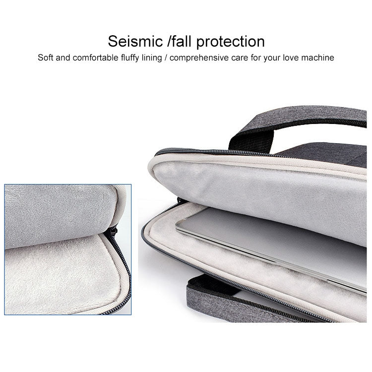 ST02S Waterproof Tear Resistance Hidden Portable Strap One-shoulder Handbag for 13.3 inch Laptops, with Suitcase Belt(Light Grey) by bashfashion