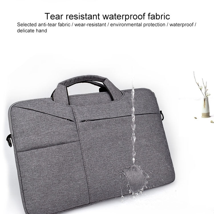 ST02S Waterproof Tear Resistance Hidden Portable Strap One-shoulder Handbag for 15.6 inch Laptops, with Suitcase Belt(Dark Gray) by bashfashion