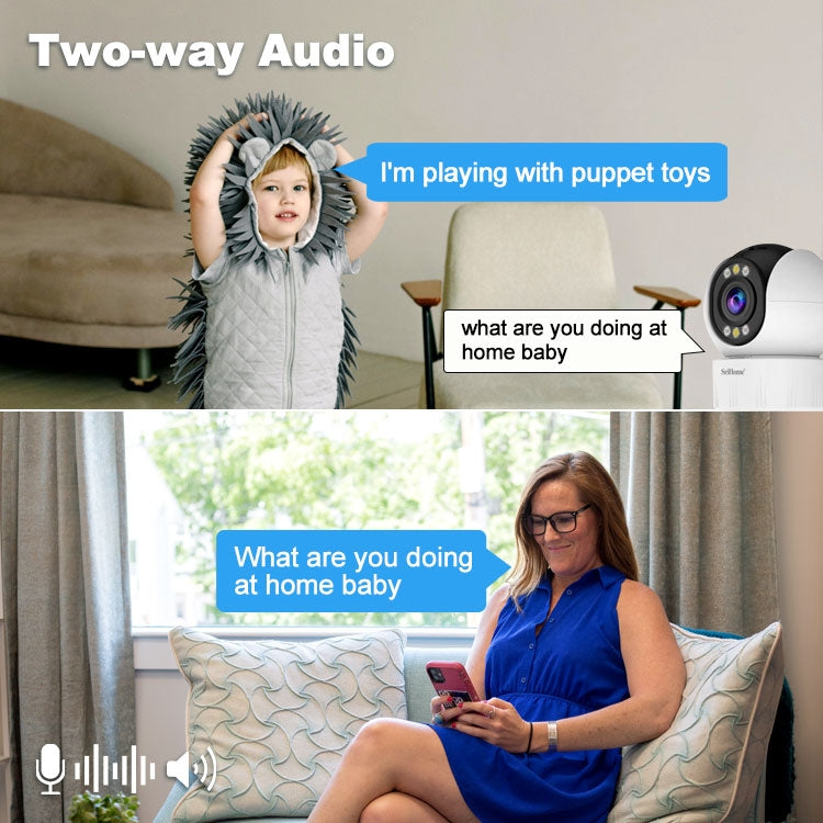 SriHome SH046 4.0 Million Pixels FHD Low Power Consumption Wireless Home Security Camera System (US Plug) by SriHome