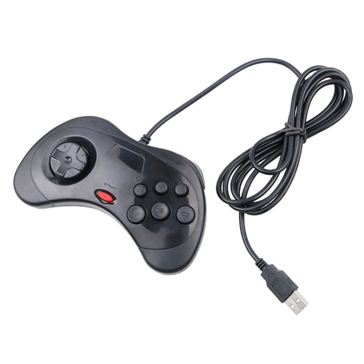 USB Computer Game Handle Controller for Sega Saturn(Black) by bashfashion