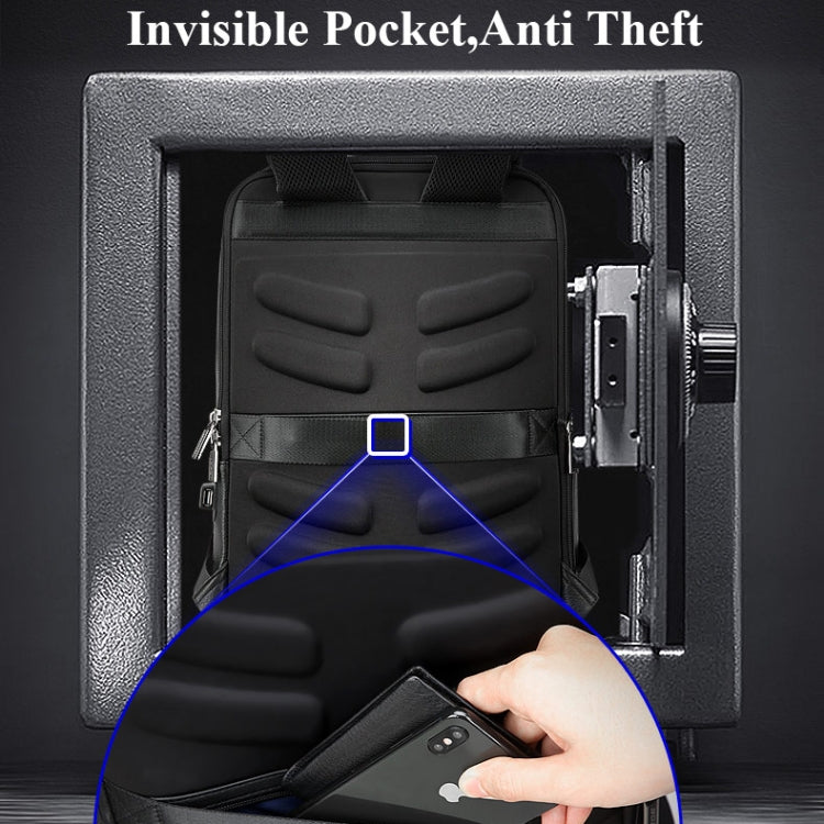 Bopai 851-036611 Large Capacity Top-grain leather Business Breathable Man Backpack, Size: 30x12x43cm(Black) by Bopai