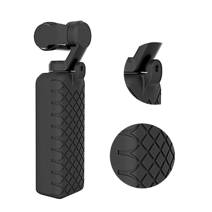 PULUZ 2 in 1 Diamond Texture Silicone Cover Case Set for DJI OSMO Pocket(Black) by PULUZ