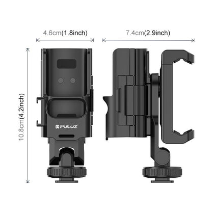 For DJI OSMO Pocket 3 PULUZ Protective Frame Expansion Phone Clamp, Compatible with Tripod Pole (Black) by PULUZ