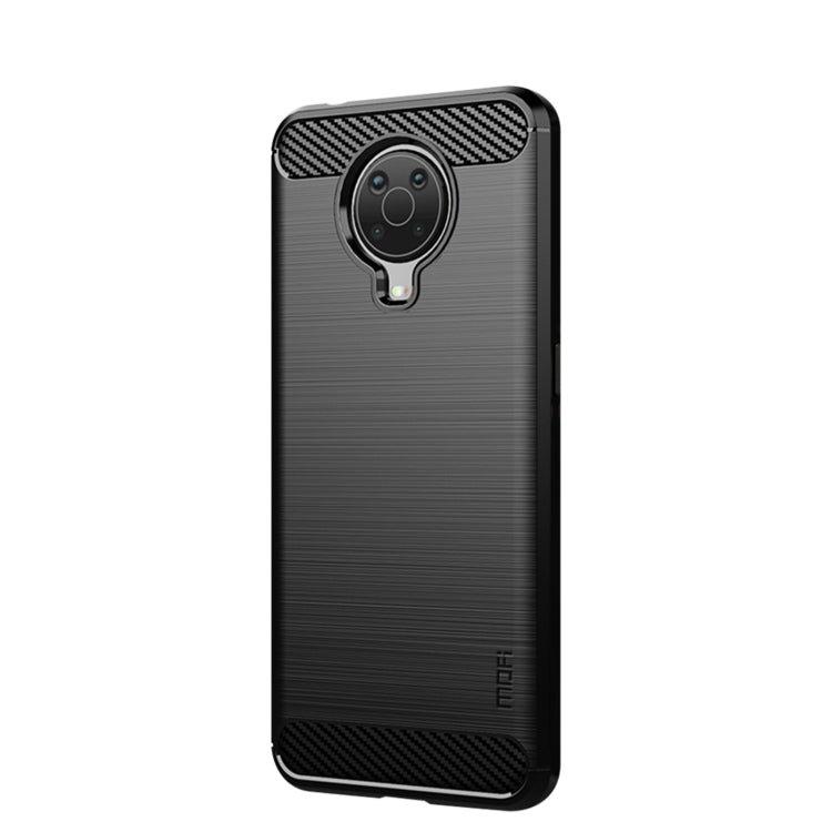 For Nokia G10 / G20 / 6.3 MOFI Gentleness Series Brushed Texture Carbon Fiber Soft TPU Case(Black) by MOFI