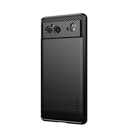 For Google Pixel 6 MOFI Gentleness Series Brushed Texture Carbon Fiber Soft TPU Case(Black) by MOFI