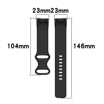 For Fitbit Charge 5 Monochromatic Silicone Watch Band, Size: Small Size(Black) by bashfashion