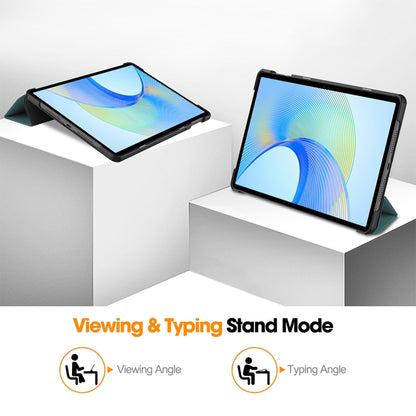 For Honor Pad X8 Pro / X9 11.5 ENKAY Tri-fold Custer Texture Leather Smart Tablet Case(Red) by ENKAY