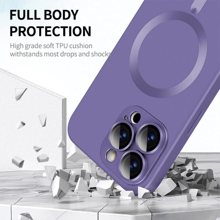 For iPhone 16 Pro Max ENKAY MagSafe Matte TPU Phone Case with Lens Film(Purple) by ENKAY
