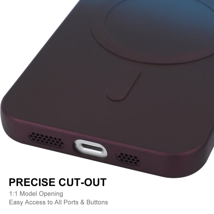 For iPhone 15 Plus ENKAY Hat-Prince MagSafe Rainbow Gradient Silicone Phone Case with Lens Film(Green Blue) by ENKAY