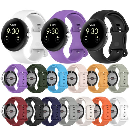 For Google Pixel Watch 3 41mm Butterfly Color Buckle Silicone Watch Band, Size: L(Blue) by bashfashion