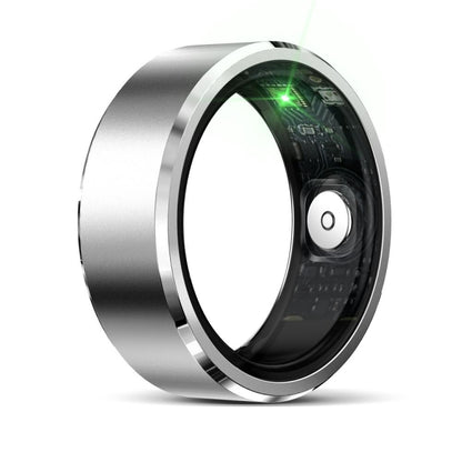 R5 SIZE 8 Smart Ring, Support Health Monitoring / Multiple Sports Modes(Silver) by bashfashion